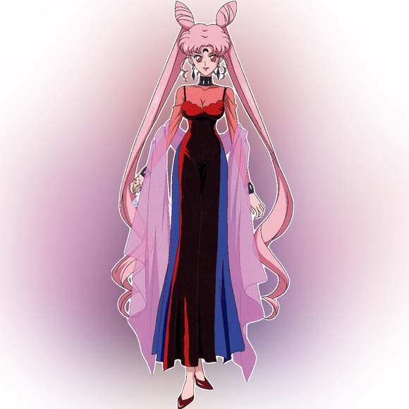 NWOT SAILOR MOON BLACK LADY WIG COSPLAY HALLOWEEN PARTY - Picture 6 of 12